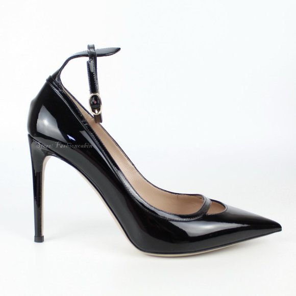 NEW Valentino Garavani Pointed Toe Ankle Strap Pump - Picture 9 of 14